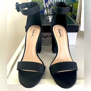 Qupid Black Heels